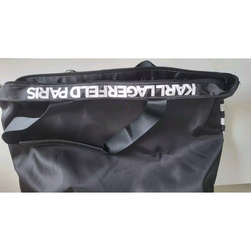 Karl Lagerfeld LH5AG807 Women's Black White Striped Large Tote - Picture 8 of 10